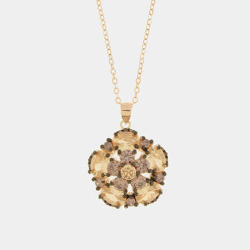 Collana in stile antico con Fiore e Zirconi