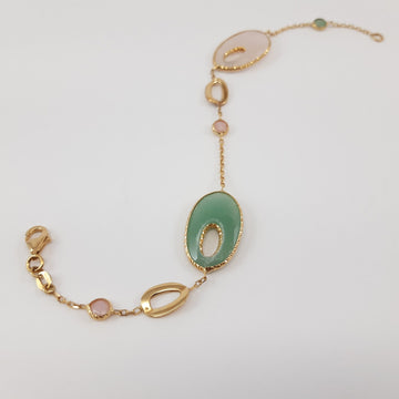 BRACCIALE DONNA IN ORO E PIETRE NATURALI