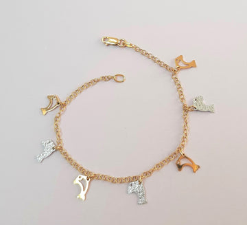 BRACCIALE DONNA IN ORO CON CHARMS