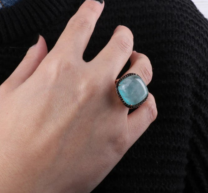 ANELLO ZIRCONE TURCHESE