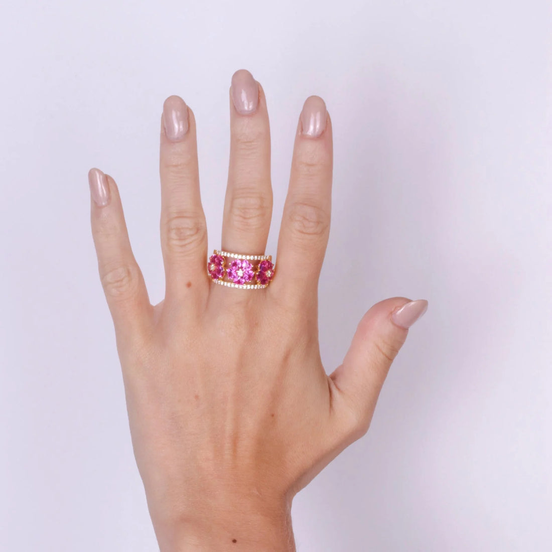 ANELLO a FASCIA con FIORI