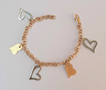 BRACCIALE DONNA IN ORO CON CHARMS
