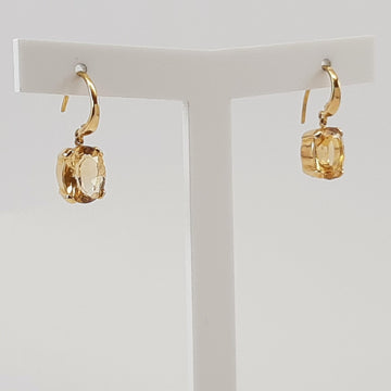 ORECCHINI IN ORO CON TOPAZIO GIALLO
